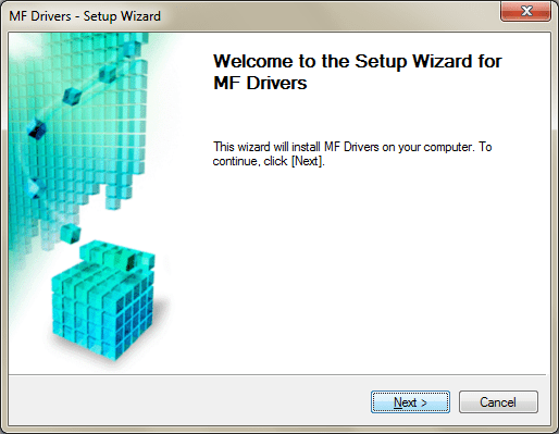MF Driver Installation Screenshot
