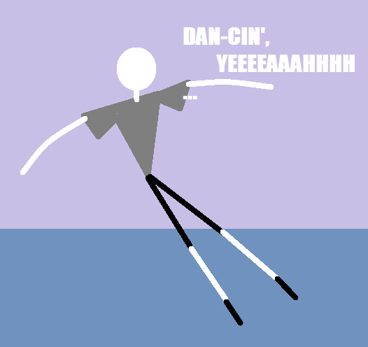 It actually looked somewhat better than this.  Then, in real life, I am not a stick man.